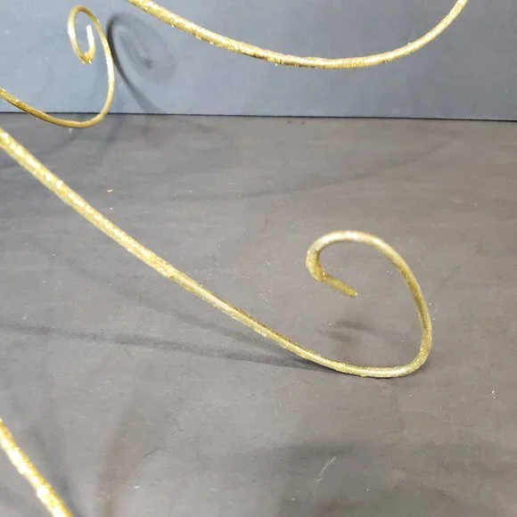 Hanging Gold Christmas Ornament Display Holder Decor 14" - Picture 5 of 11